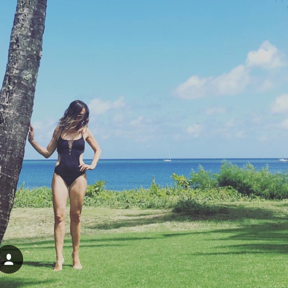 Rip Curl black cut out one piece